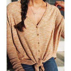 out from under > jojo oversized waffle top